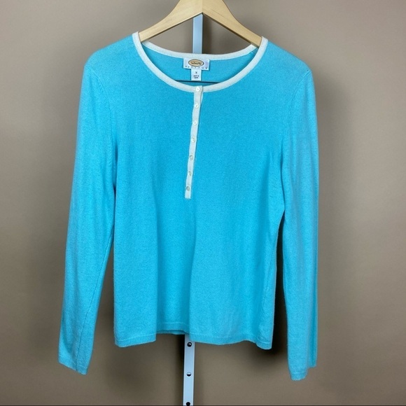 Vintage Talbots Medium Petite Pastel Lambswool Cashmere Angora Sweater Spring - Picture 8 of 8